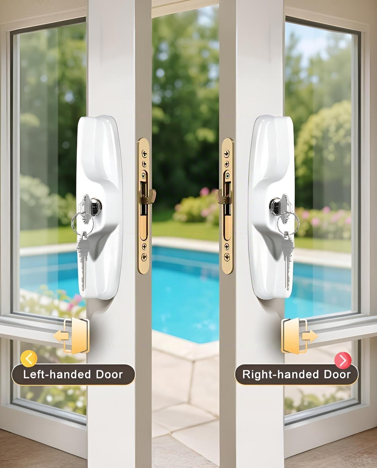 Ruigrit compatible with doors 1-1/4 to 2 inches thick.