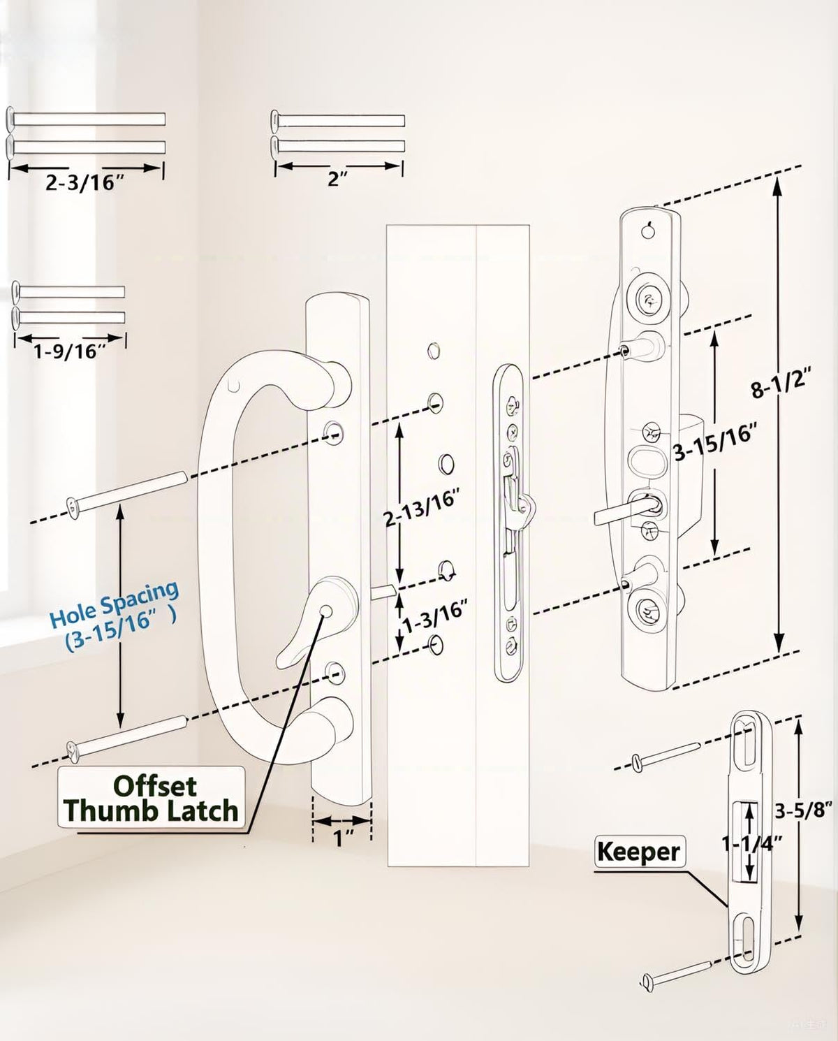 Ruigrit inside and outside pulls offering symmetric, effortless use
