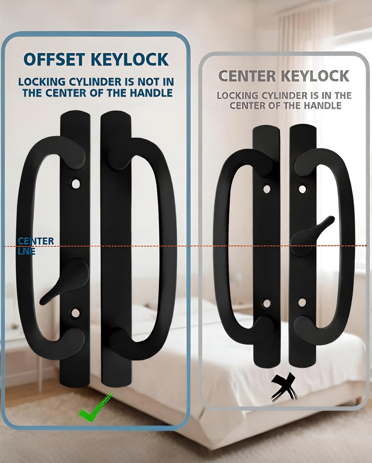Ruigrit mortise lock and cylinder included for added security