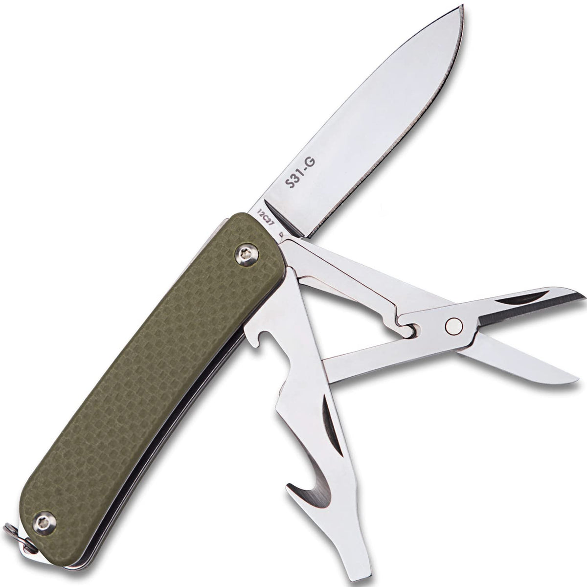 Ruike keychain pocket knife blade 53mm for precise slicing on the go