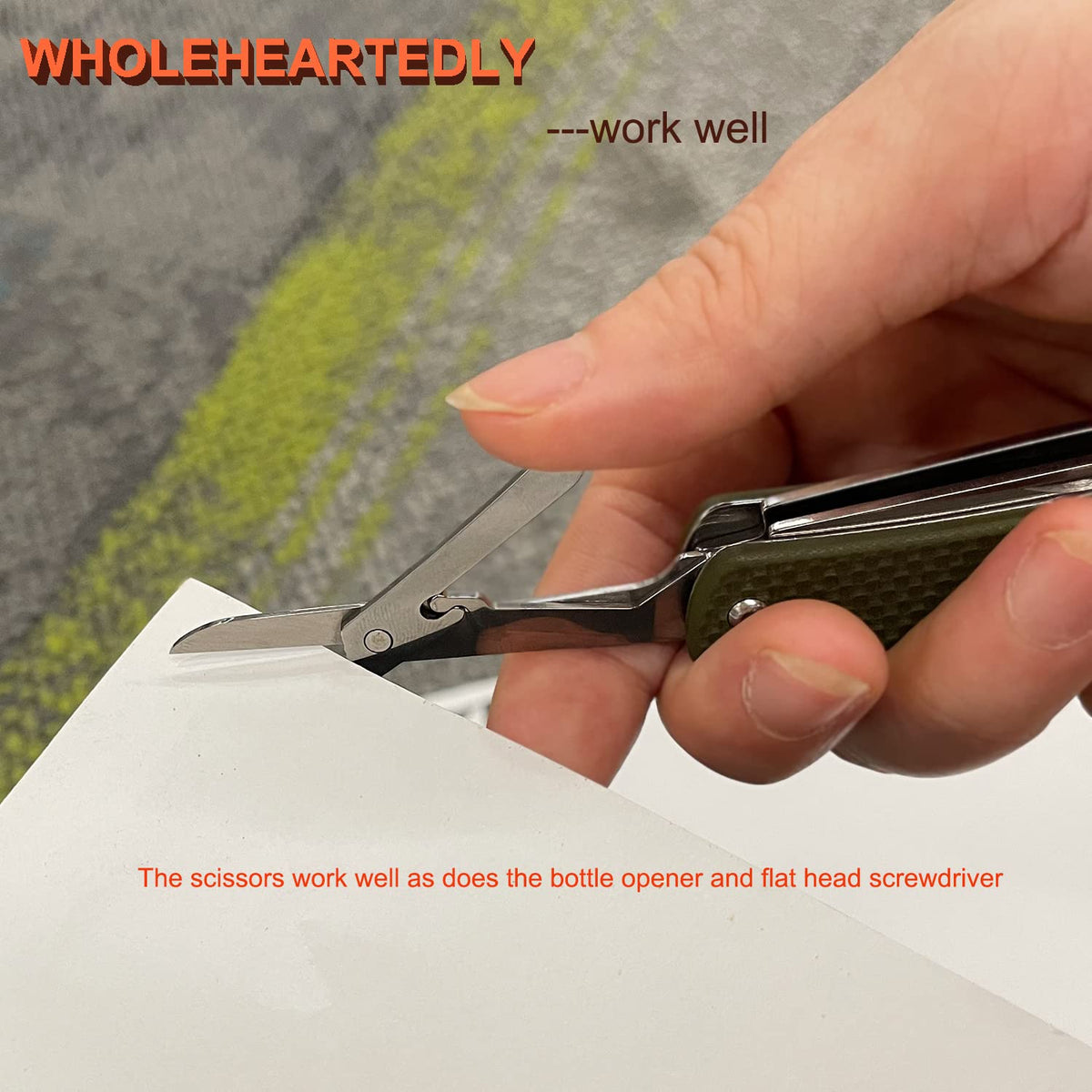 Ruike keychain knife flathead screwdriver for on-the-spot adjustments