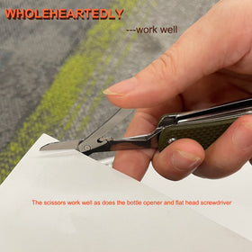 Ruike keychain knife flathead screwdriver for on-the-spot adjustments