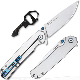 Ruike knife blade close-up showing 14C28N steel edge durability for daily use
