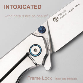 Ruike frame lock knife demonstrates secure locking for safe handling