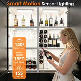 RUIKORING dimmable under-cabinet lighting offers stepless brightness control for any task.