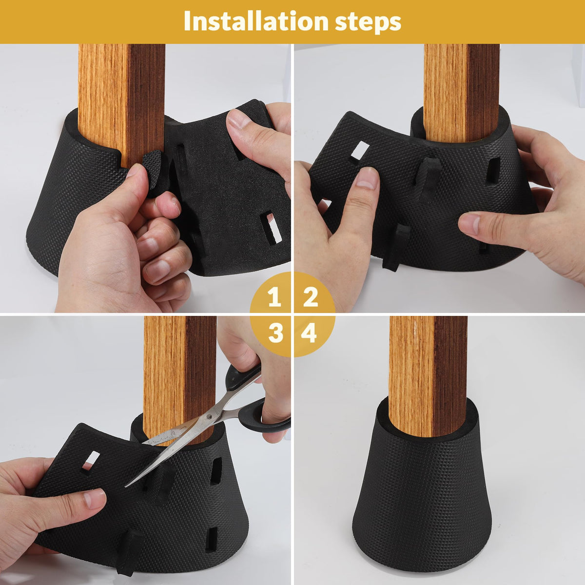 Ruiru Bro fits around metal or wooden legs including casters.