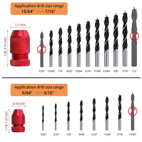 RUITOOL drill depth stop nylon inner ring keeps lock secure during drilling.