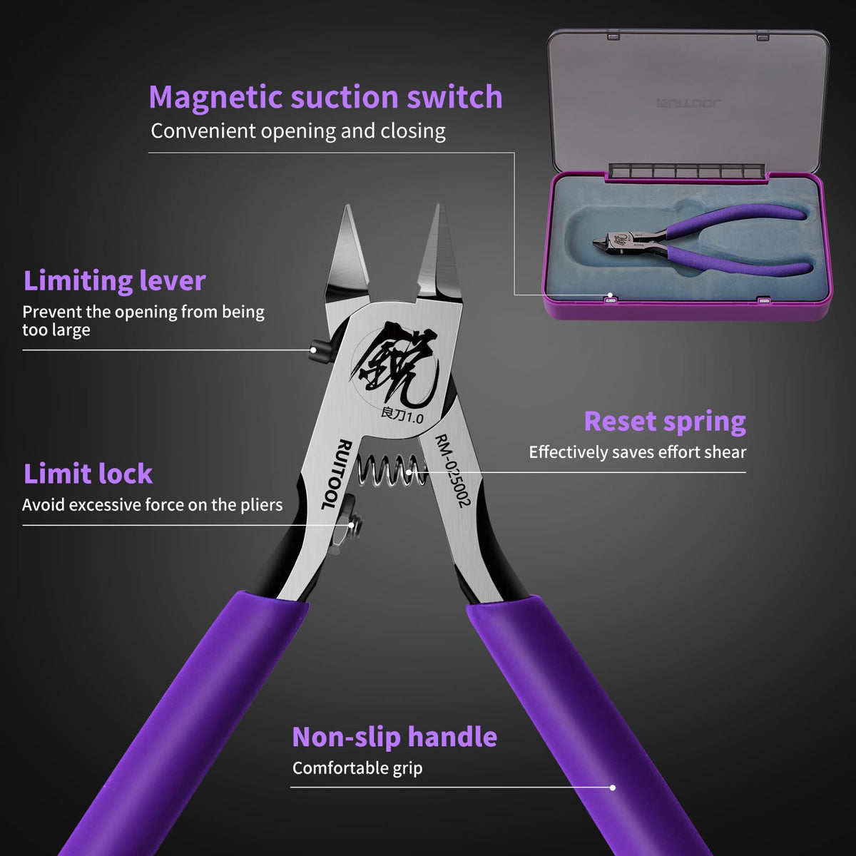 RUITOOL model nippers reset spring reduces cutting effort