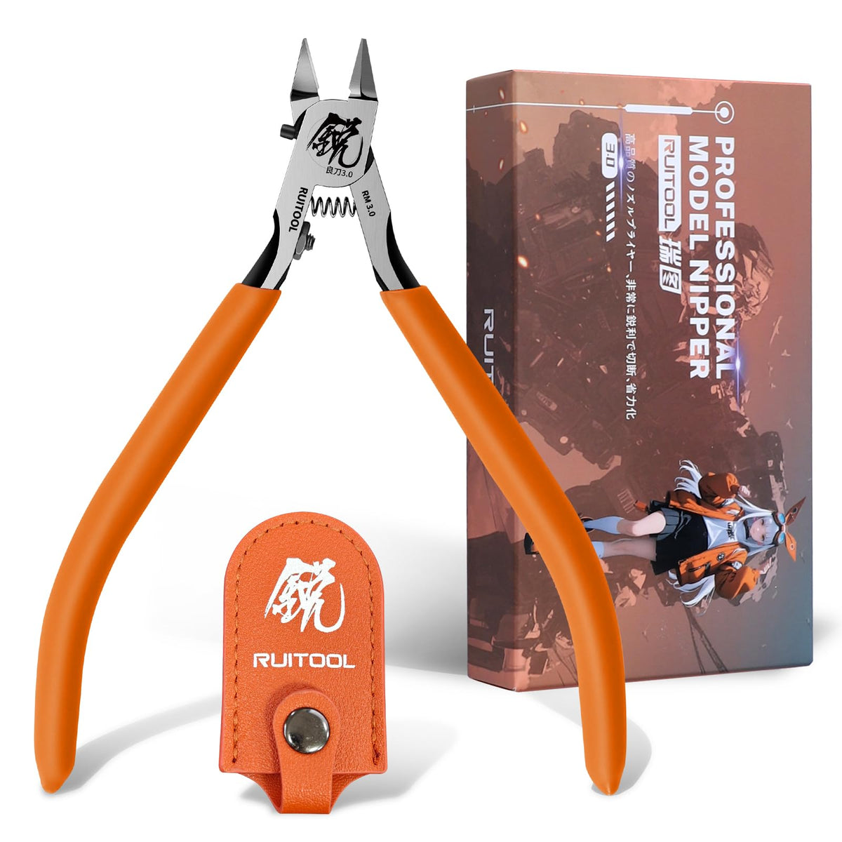 RUITOOL Model Nippers ultra-thin blade close-up for precise cuts.