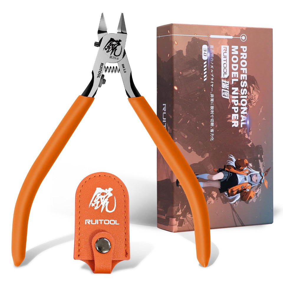 RUITOOL Model Nippers ultra-thin blade close-up for precise cuts.