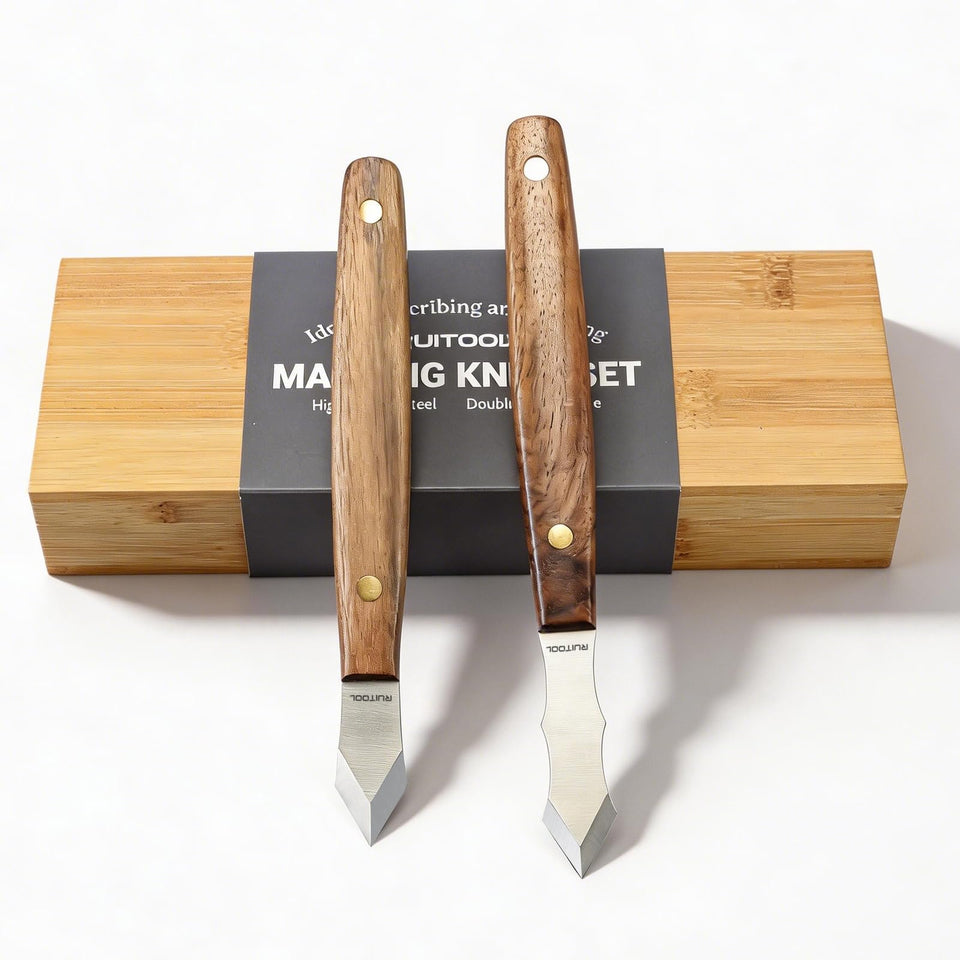 RUITOOL marking knife set with bamboo box for easy storage and gifting