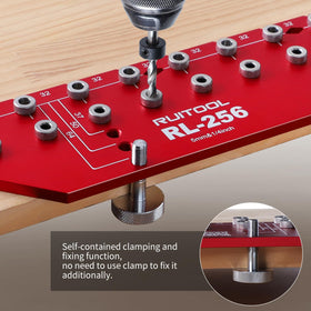 RUITOOL depth stop and positioning pin enable consistent drilling depth.
