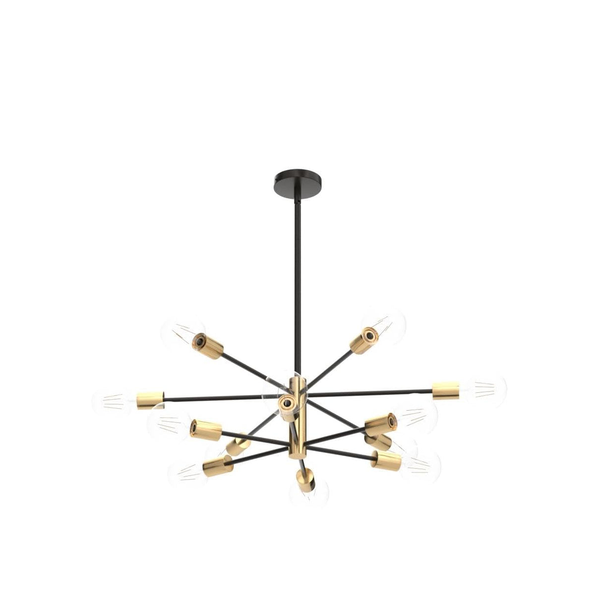 RUIYEY 12-light design provides ample illumination for dining, living, and kitchen islands.