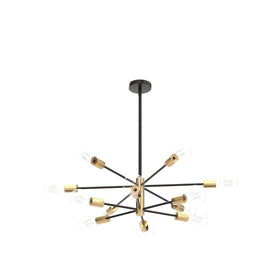 RUIYEY 12-light design provides ample illumination for dining, living, and kitchen islands.