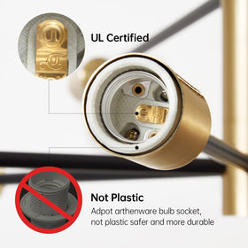 RUIYEY uses E26 bulbs for versatile lighting options and energy efficiency.