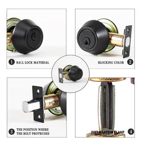 Rulart backset adjustment shows compatibility with 35–50 mm doors.