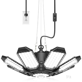RUNBARRY motion sensor light, front view, delivering bright daylight illumination for garages.