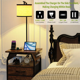 Runjuly charging station shows two AC outlets, USB ports, and USB-C.