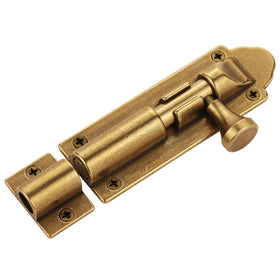 Runningfish solid brass barrel bolt side view for durable door privacy.