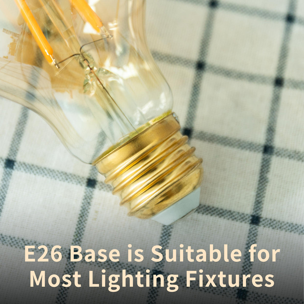 Runquiz antique amber LED Edison glass bulb close-up highlighting retro design.