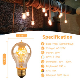 Runquiz E26 base bulb for easy installation in most fixtures