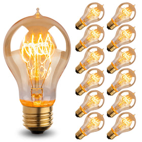 Runquiz warm Edison bulb amber glass creates cozy living room ambience
