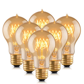 Runquiz warm incandescent amber bulb 60W for cozy glow.