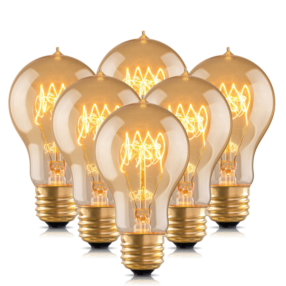 Runquiz warm incandescent amber bulb 60W for cozy glow.