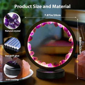 Runyangshi Amethyst Night Lamp crystal shows natural hues and texture