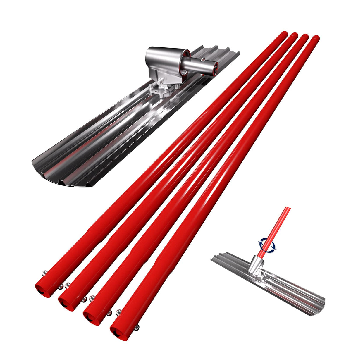 Rupertool concrete float with round end for smooth, even slab finishes