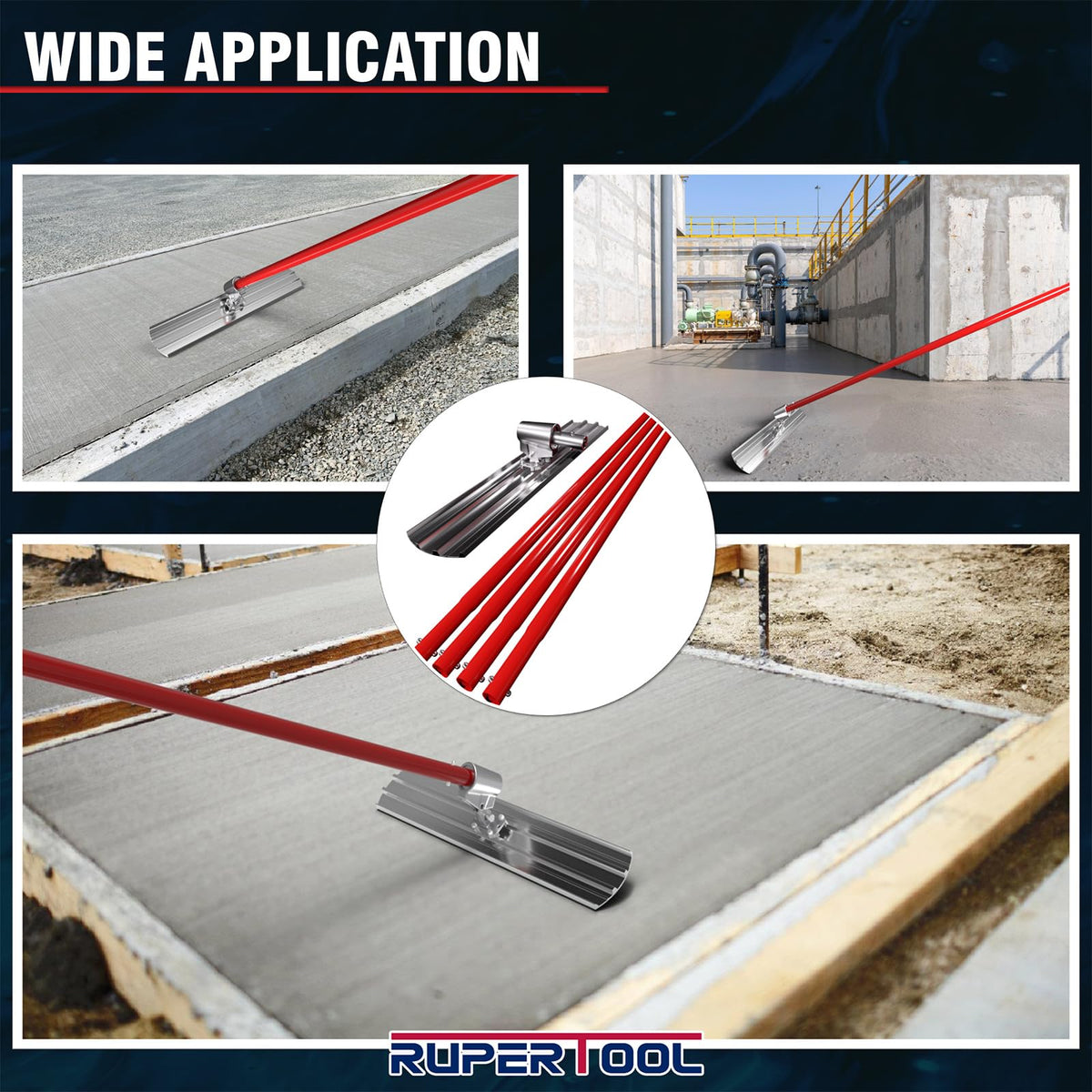 Rupertool professional-grade concrete float kit for efficient finishing