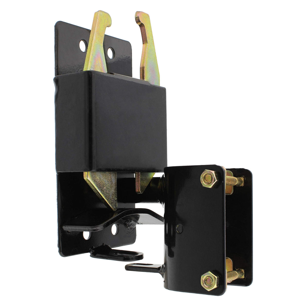 Rural365 Livestock gate latch side view showing durable steel construction.