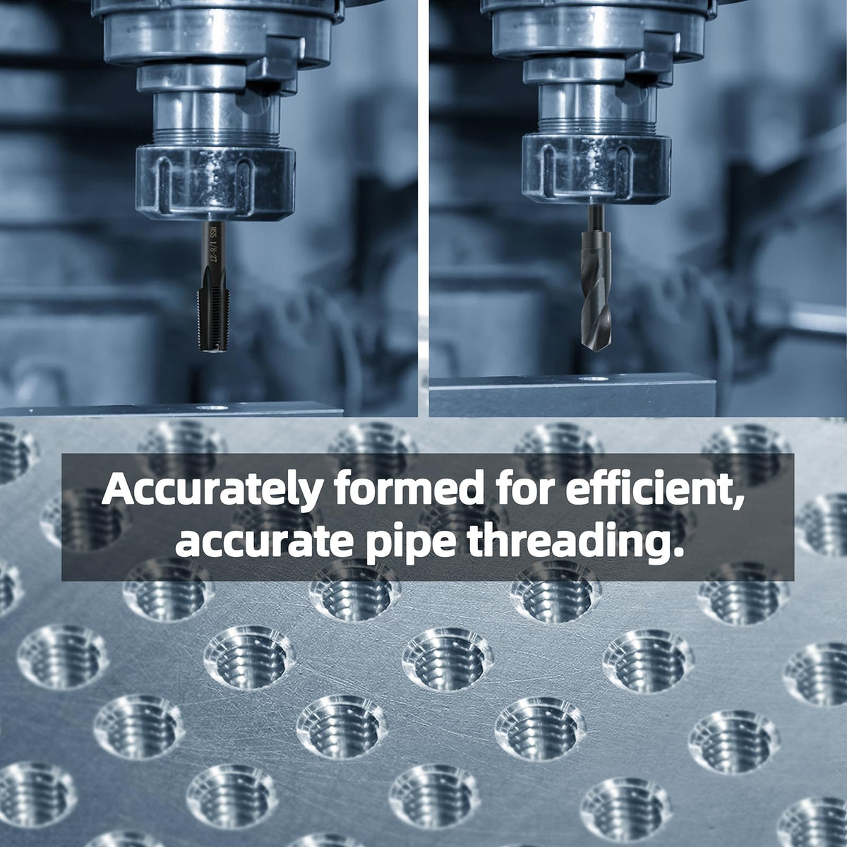 RURITKIT pipe thread repair tool aids restoration of damaged metal threads.