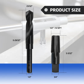 RURITKIT twenty-three thirtysecond inch HSS drill bit for clean, accurate pilot holes.