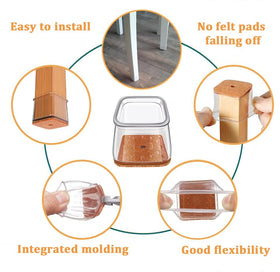 RUSIDO dining chair protectors shield floors in busy spaces.