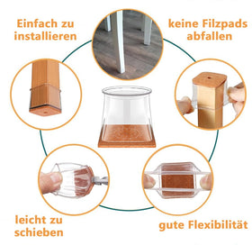 RUSIDO protects hardwood ceramic and laminate floors during chair movement