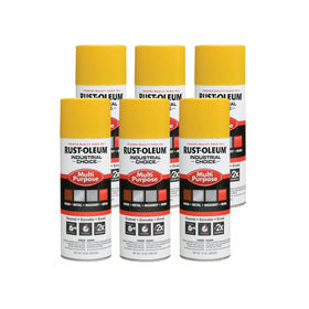 Rust-Oleum 1644830-6PK 1600 System enamel spray can: fast-drying, versatile interior/exterior finish.