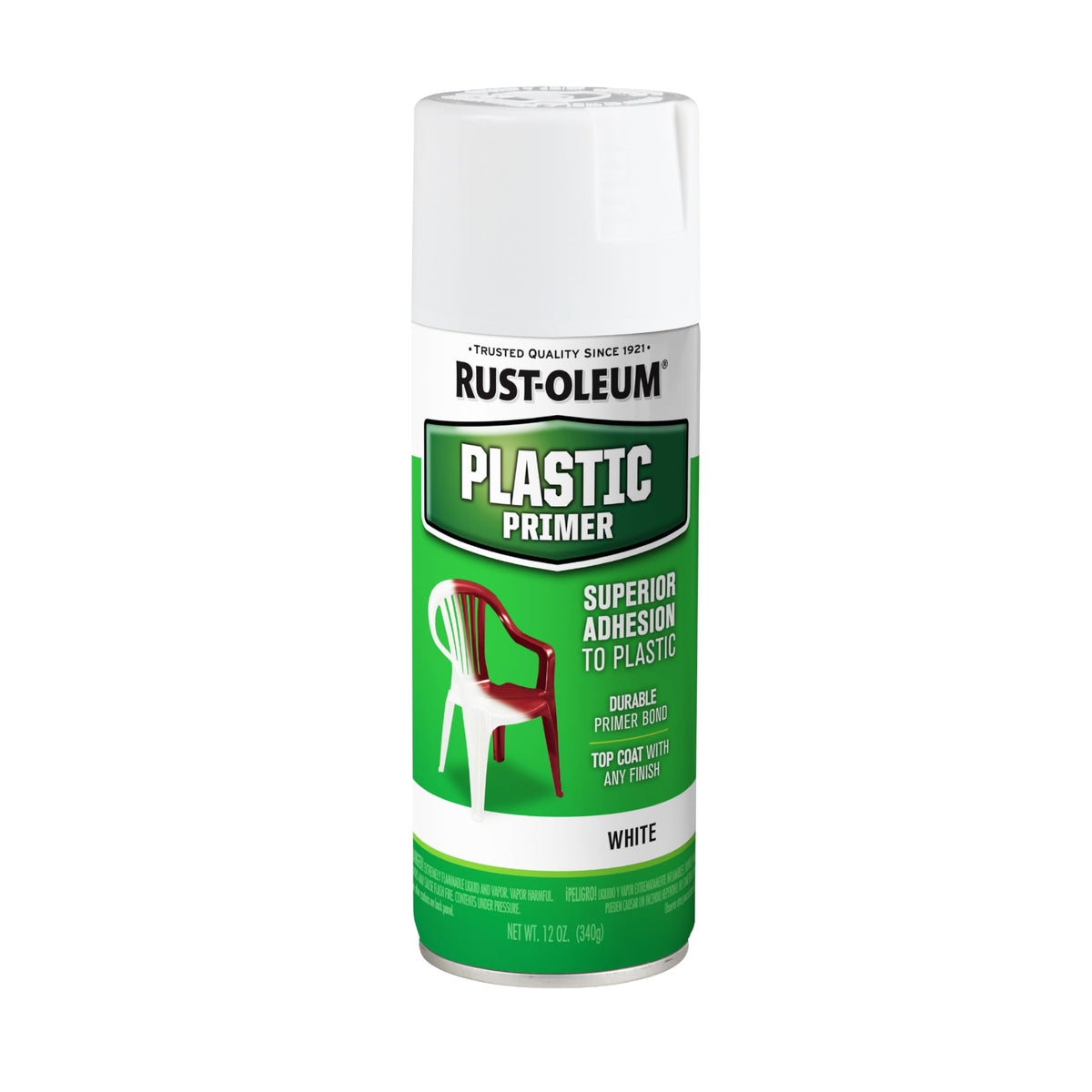 Rust-Oleum 209460 plastic primer spray cap application for easy priming on plastics