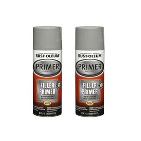 Rust-Oleum 249279 gray primer spray can close-up showing rust protection benefits