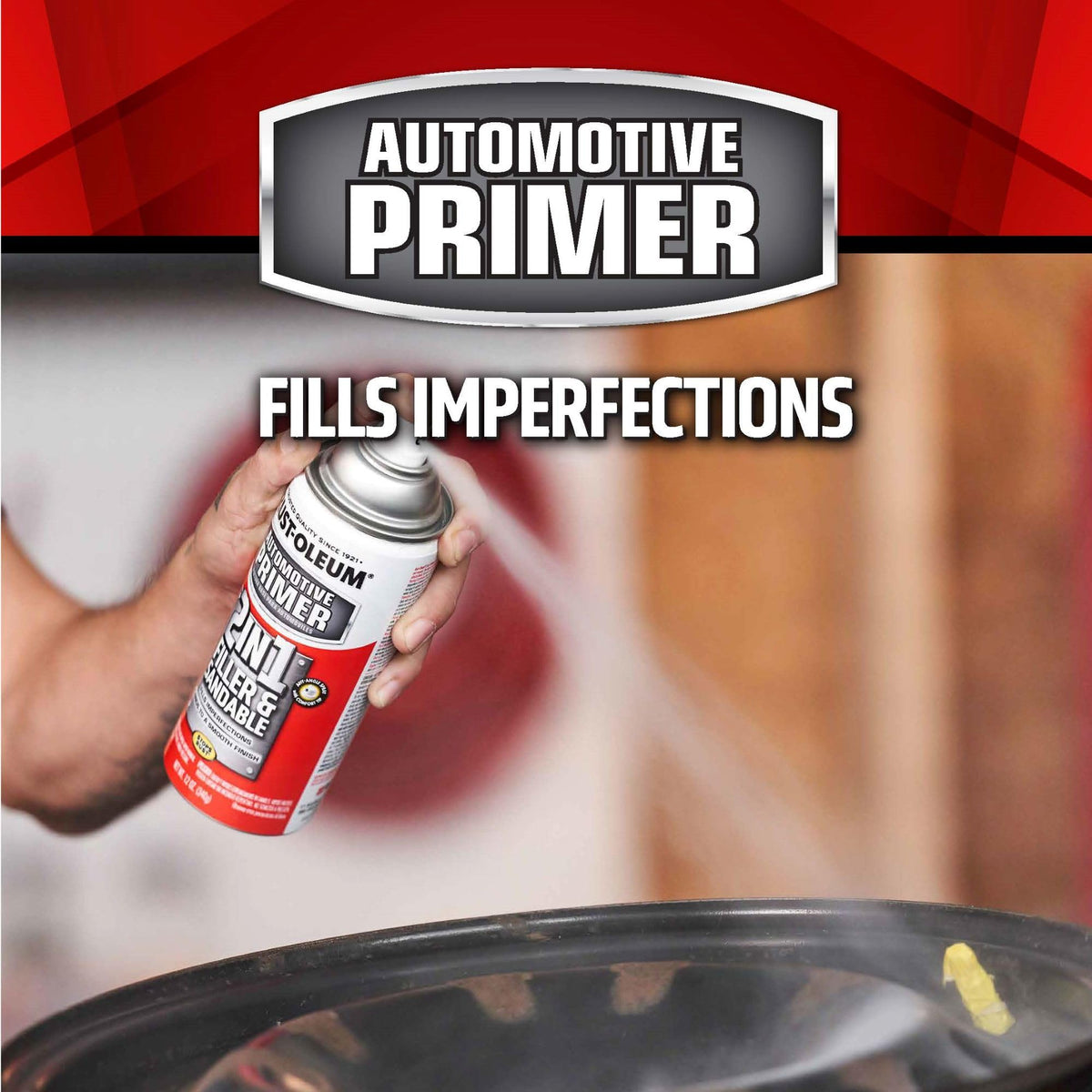 Rust-Oleum 260510 demonstrates any-angle spray for reaching tight spots.