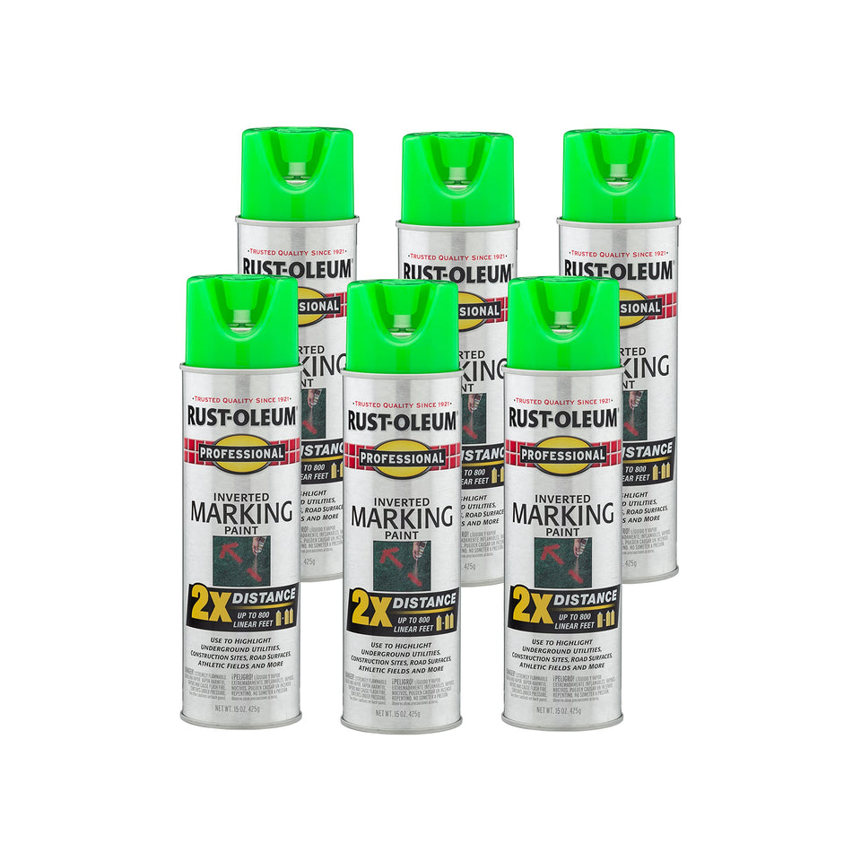Rust-Oleum Professional 2X Distance inverted marking spray for outdoor utility markings