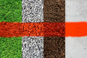 Rust-Oleum fluorescent orange marking spray dries quickly on concrete and asphalt