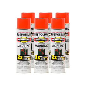 Rust-Oleum 2X Distance marking spray can upside-down for easy lines.