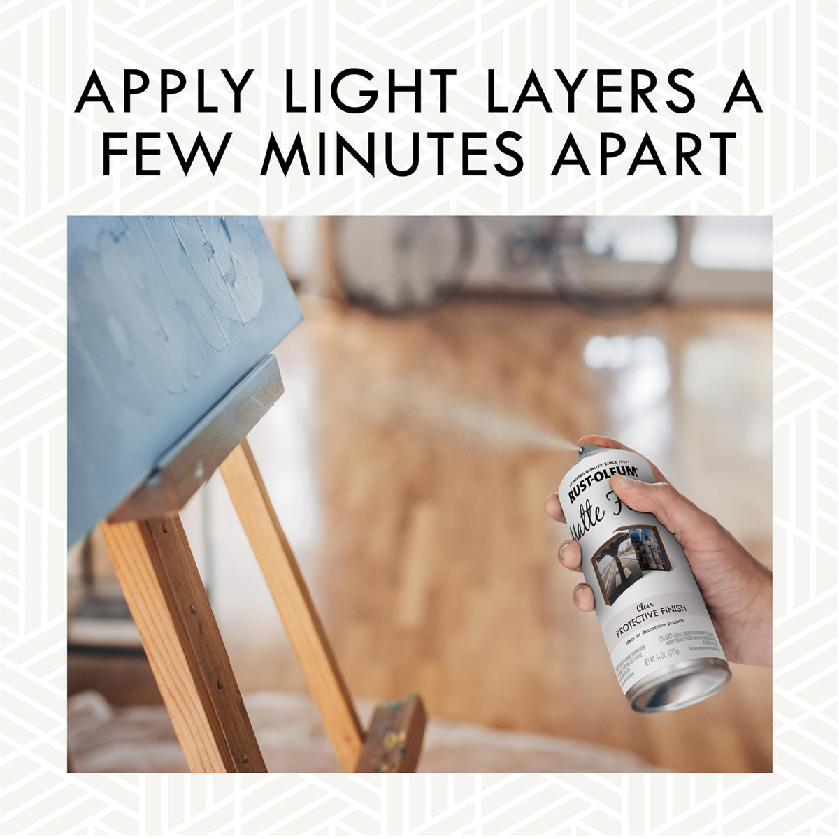 Rust-Oleum 267028 Matte Finish Spray is for indoor use only and dries fast.
