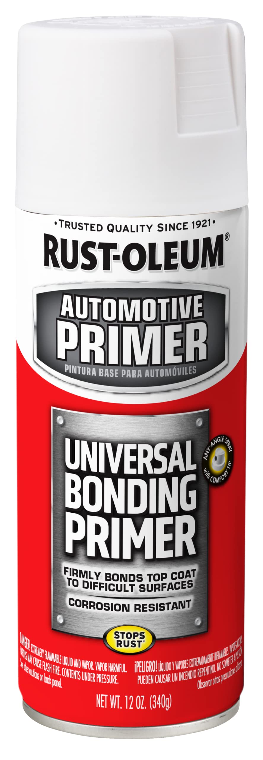 Rust-Oleum Automotive Bonding Primer spray creates a smooth base for top coats