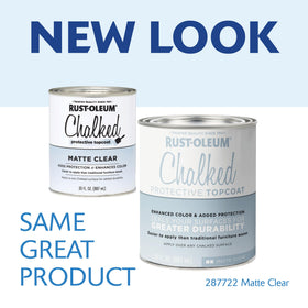 Rust-Oleum clear topcoat drying to touch on a tabletop surface