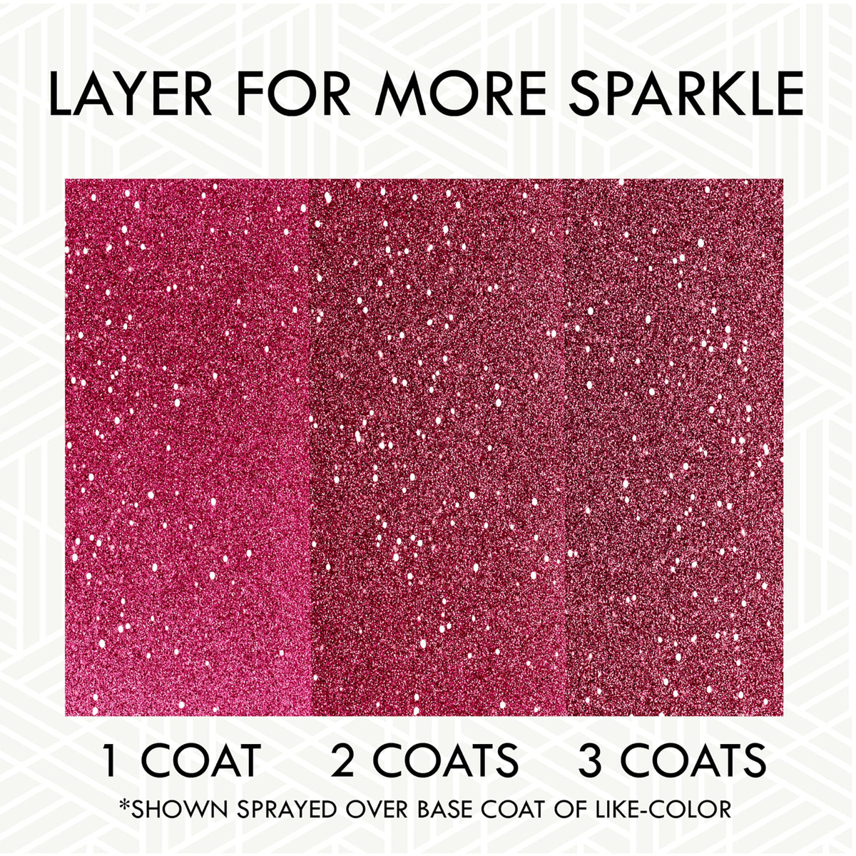 Glitter on glass and ceramic with Rust-Oleum for decorative uses.