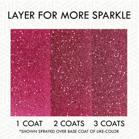 Glitter on glass and ceramic with Rust-Oleum for decorative uses.