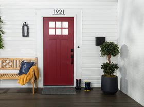 Rust-Oleum 369385 satin cranberry color option with modern curb appeal.