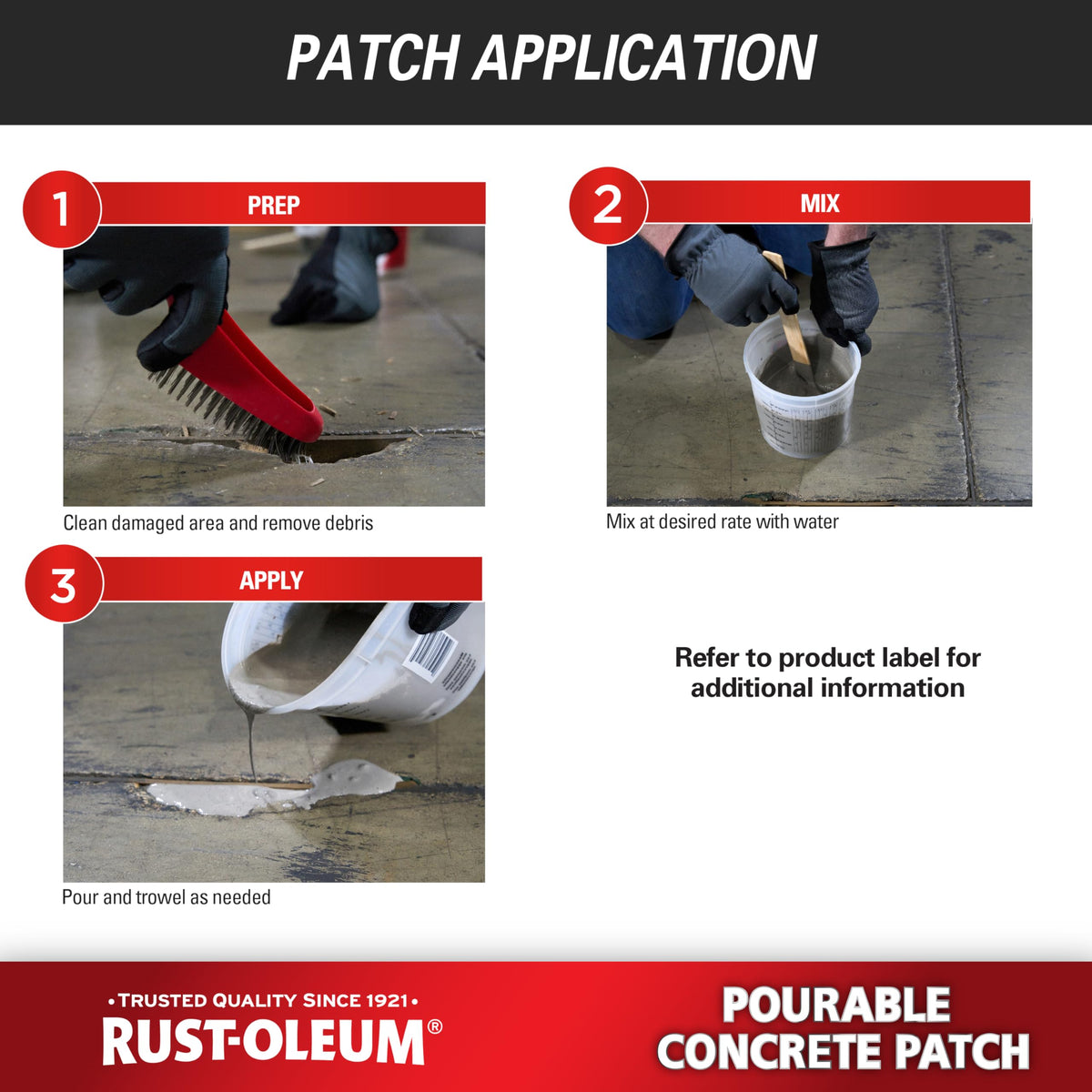 Fast-drying patch supports foot traffic after short cure time
